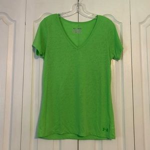 Under Armour green shirt
